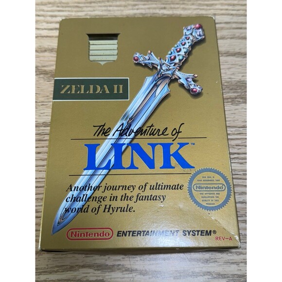Zelda II:‎ The Adventure of Link (Nintendo NES 1988) Gold CIB Tested - Picture 1 of 7